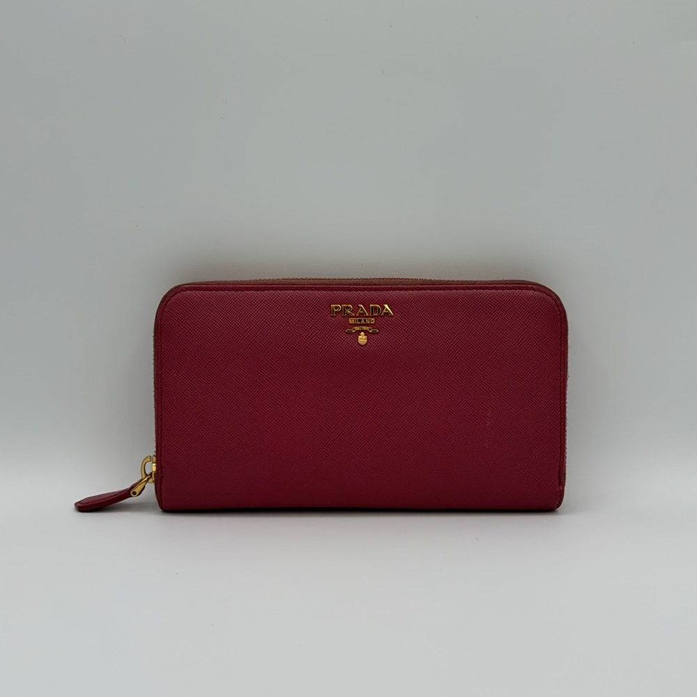 PRADA Saffiano Long Zip Wallet - Picture 2 of 10
